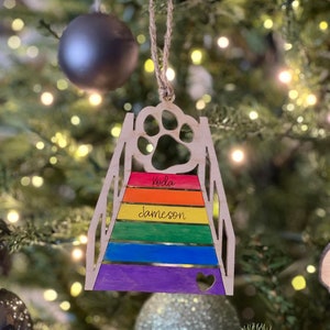 Rainbow Bridge Ornament | Rainbow Bridge | Pet Loss | Personalized | Ornament