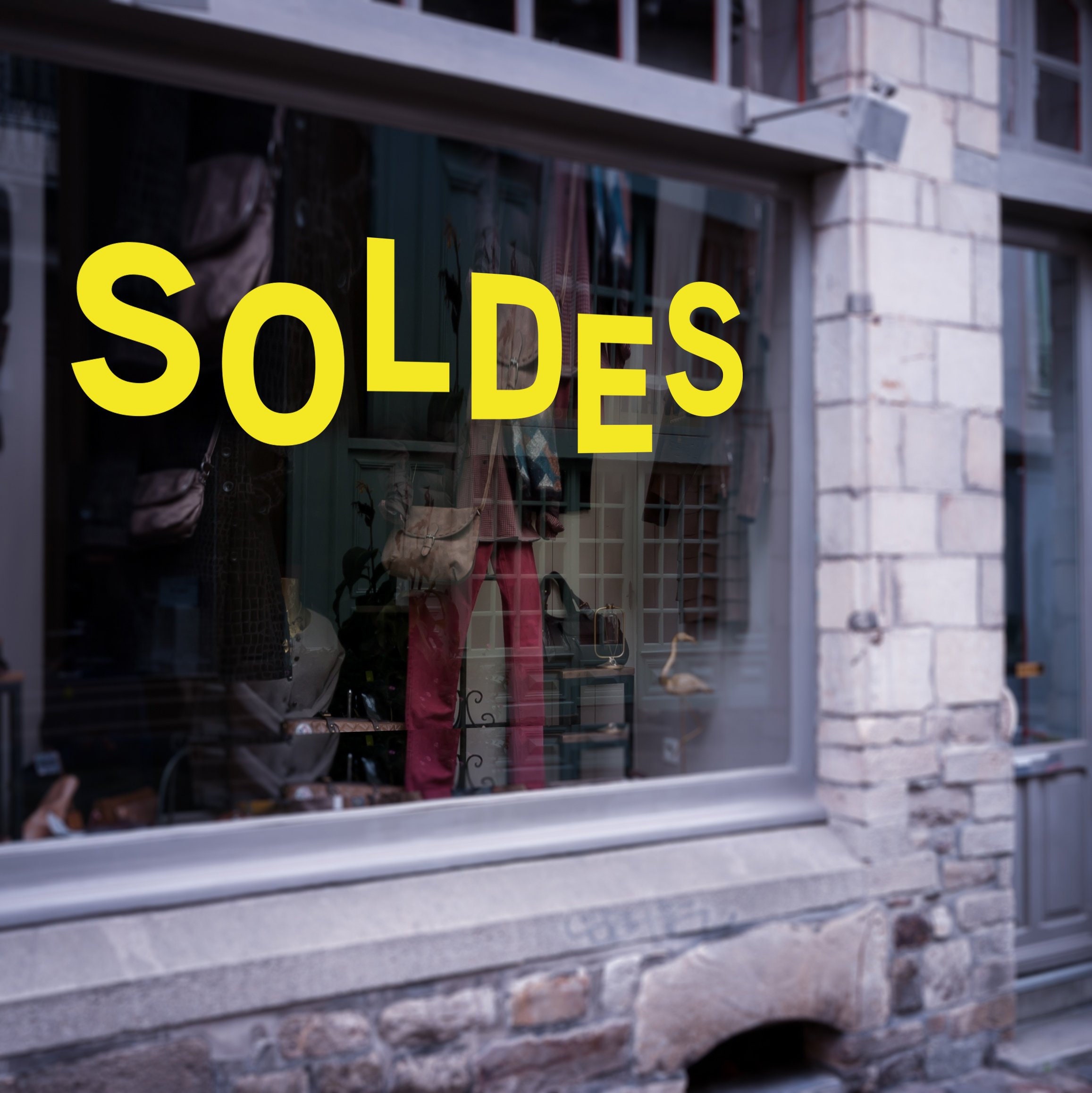 stickers Vitrophanie Soldes Hiver - 19