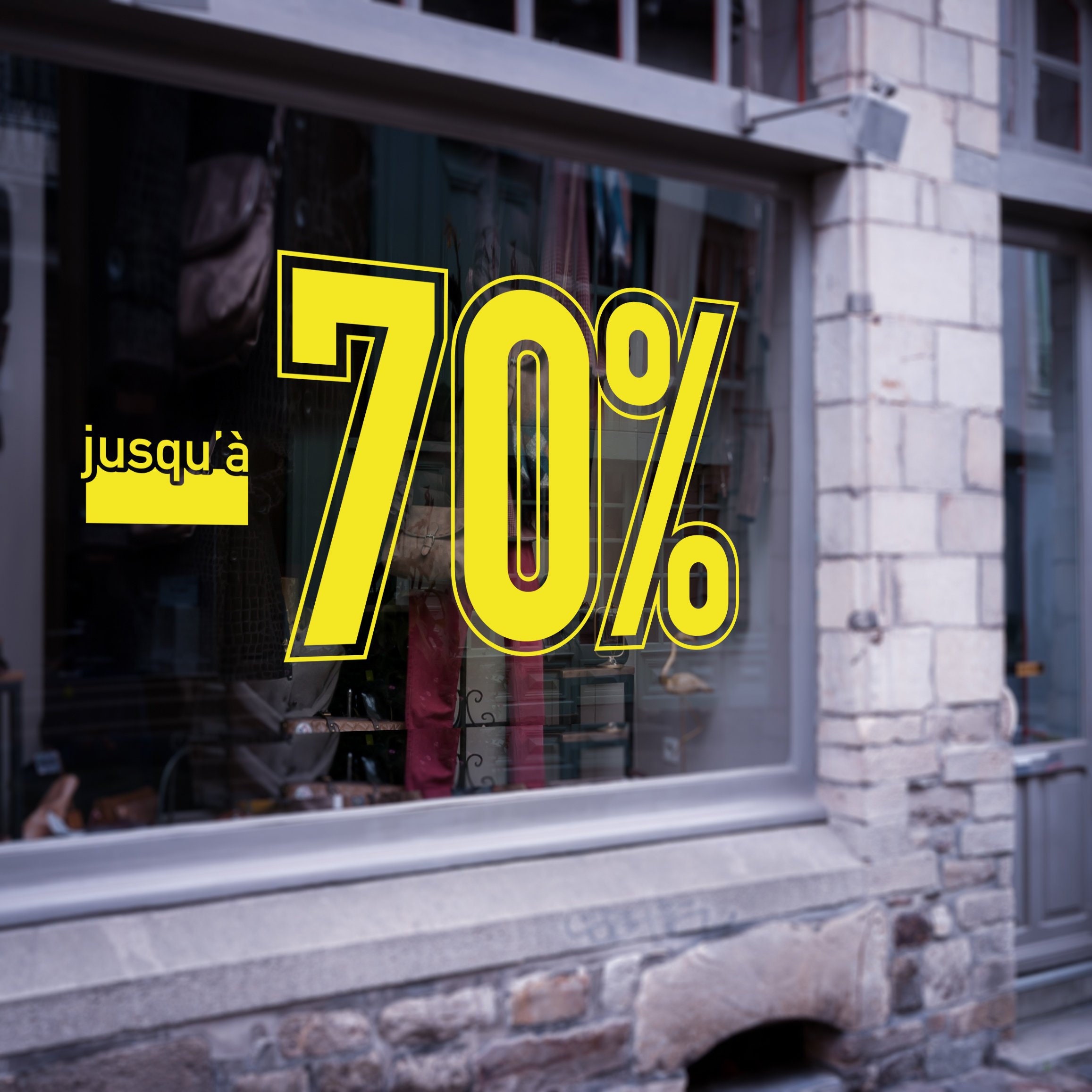 stickers Vitrophanie Soldes Hiver - 07 | -70%