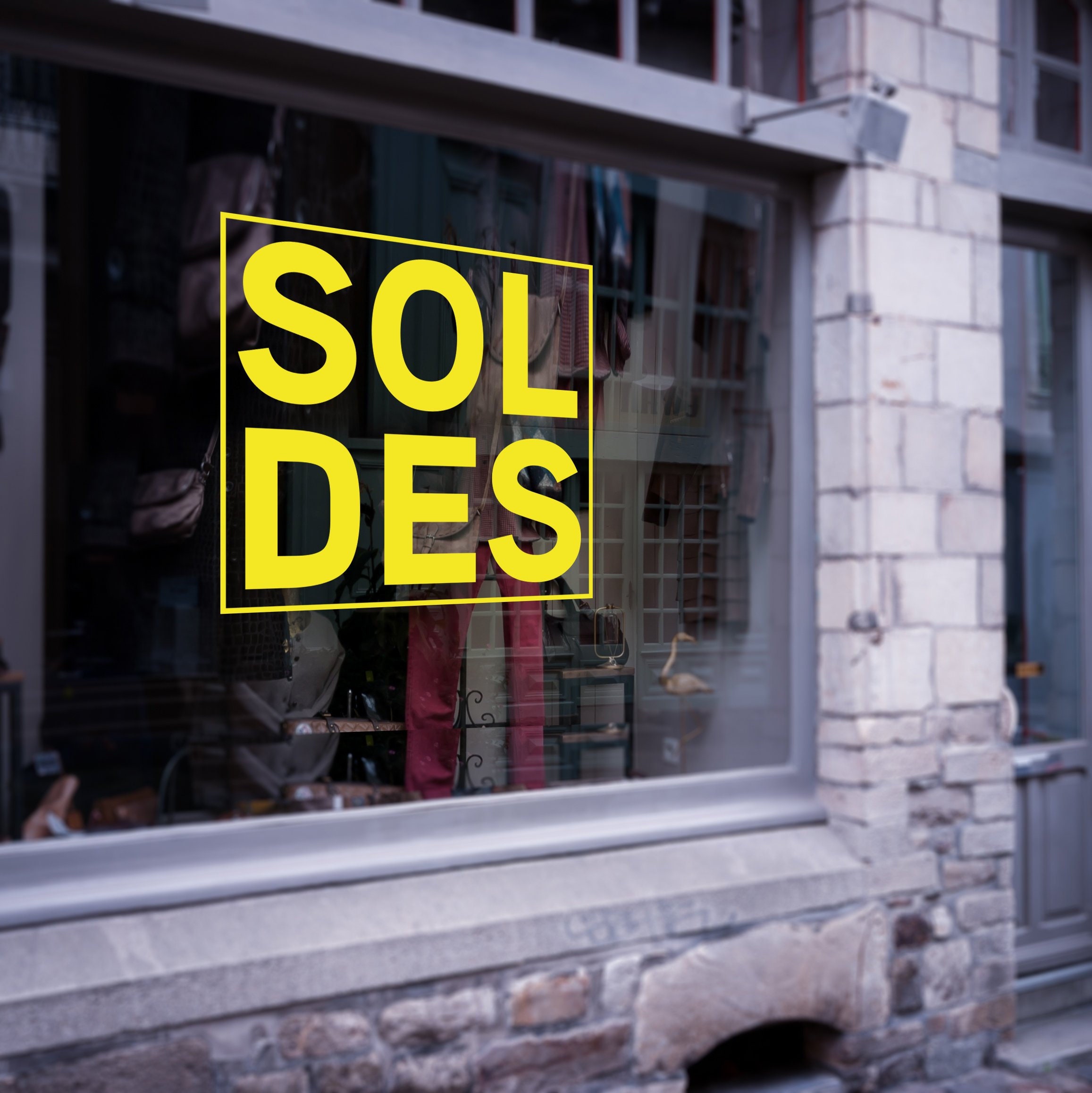 stickers Vitrophanie Soldes Hiver - 22