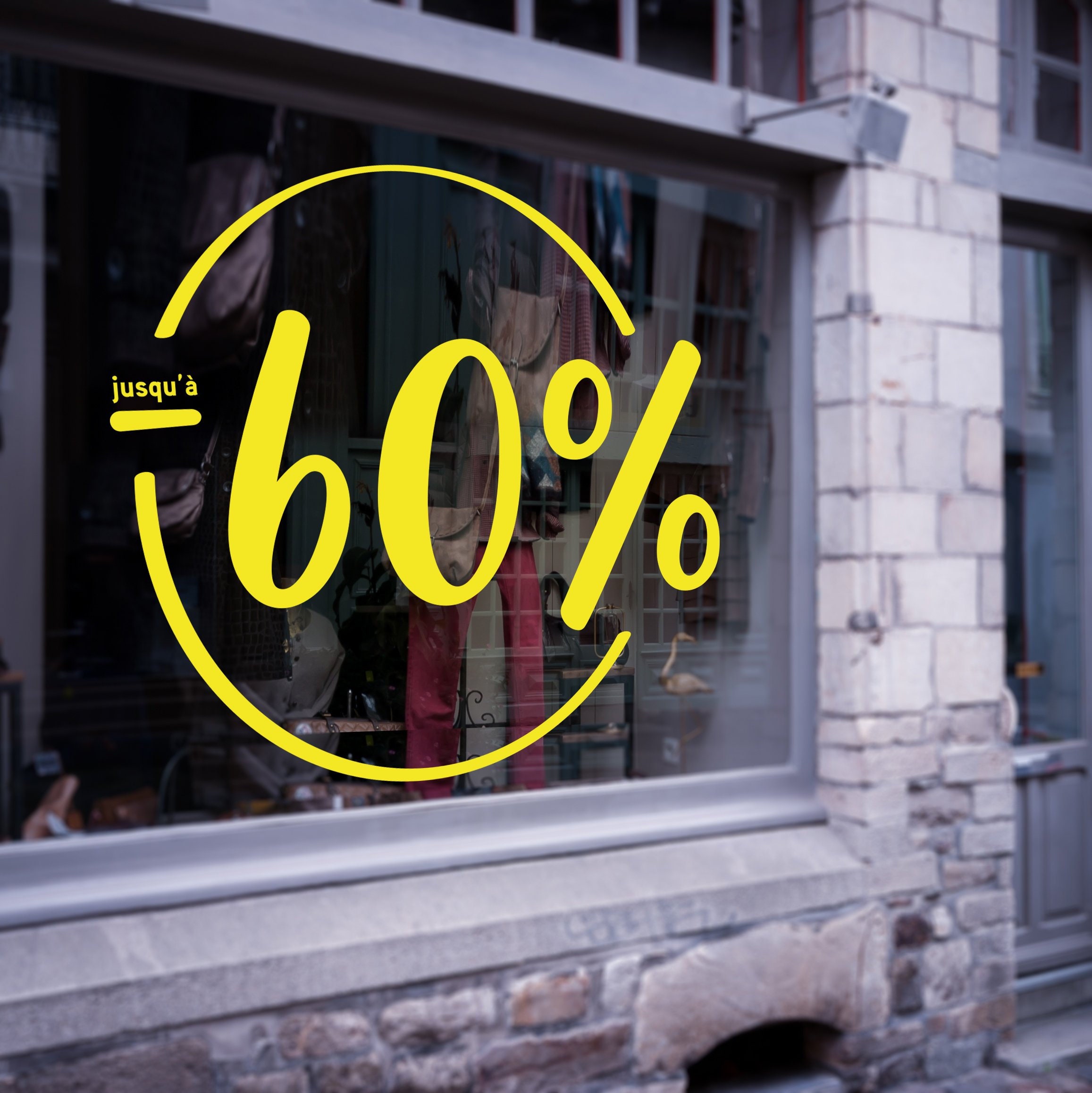 stickers Vitrophanie Soldes Hiver - 06 | -60%