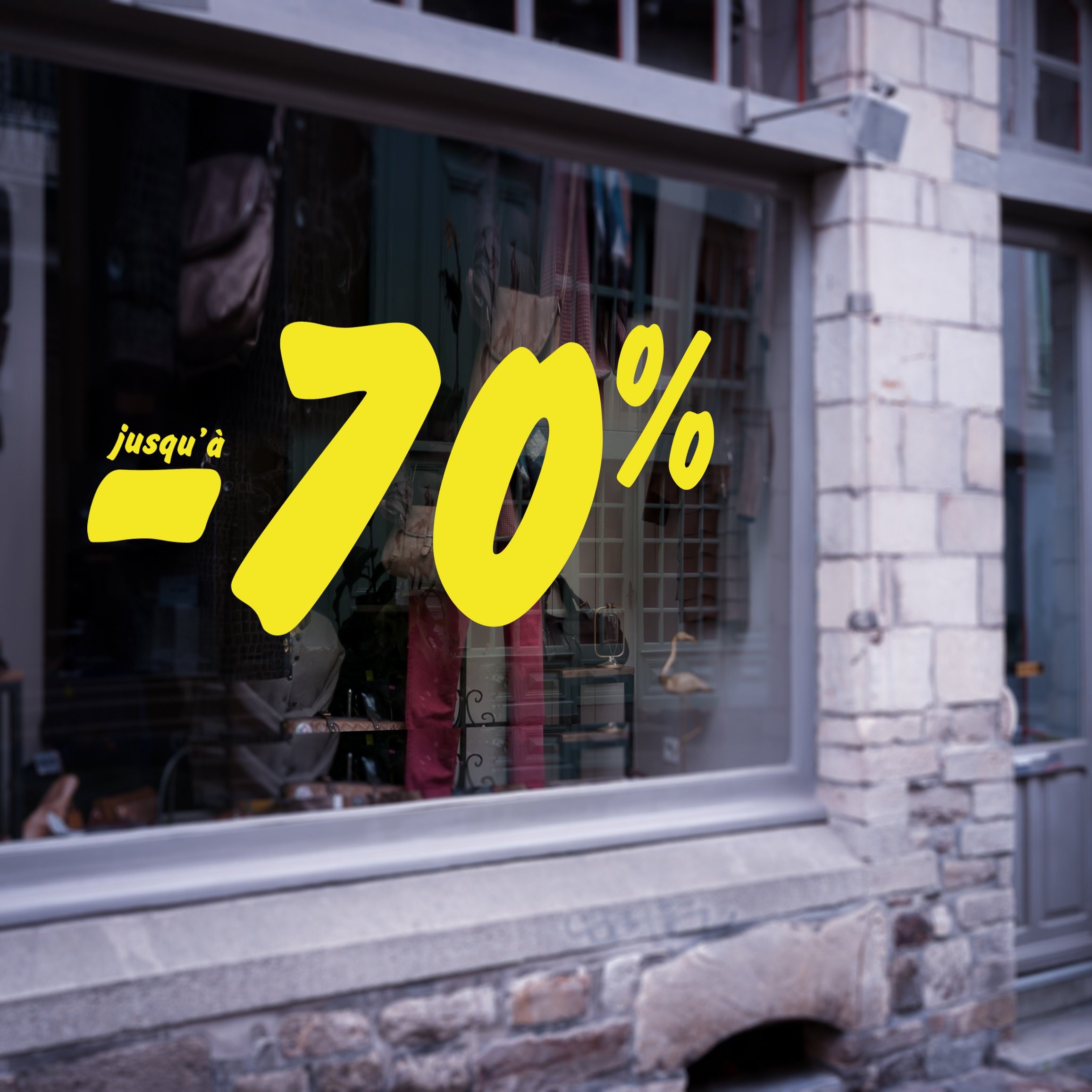 stickers Vitrophanie Soldes Hiver - 08 | -70%