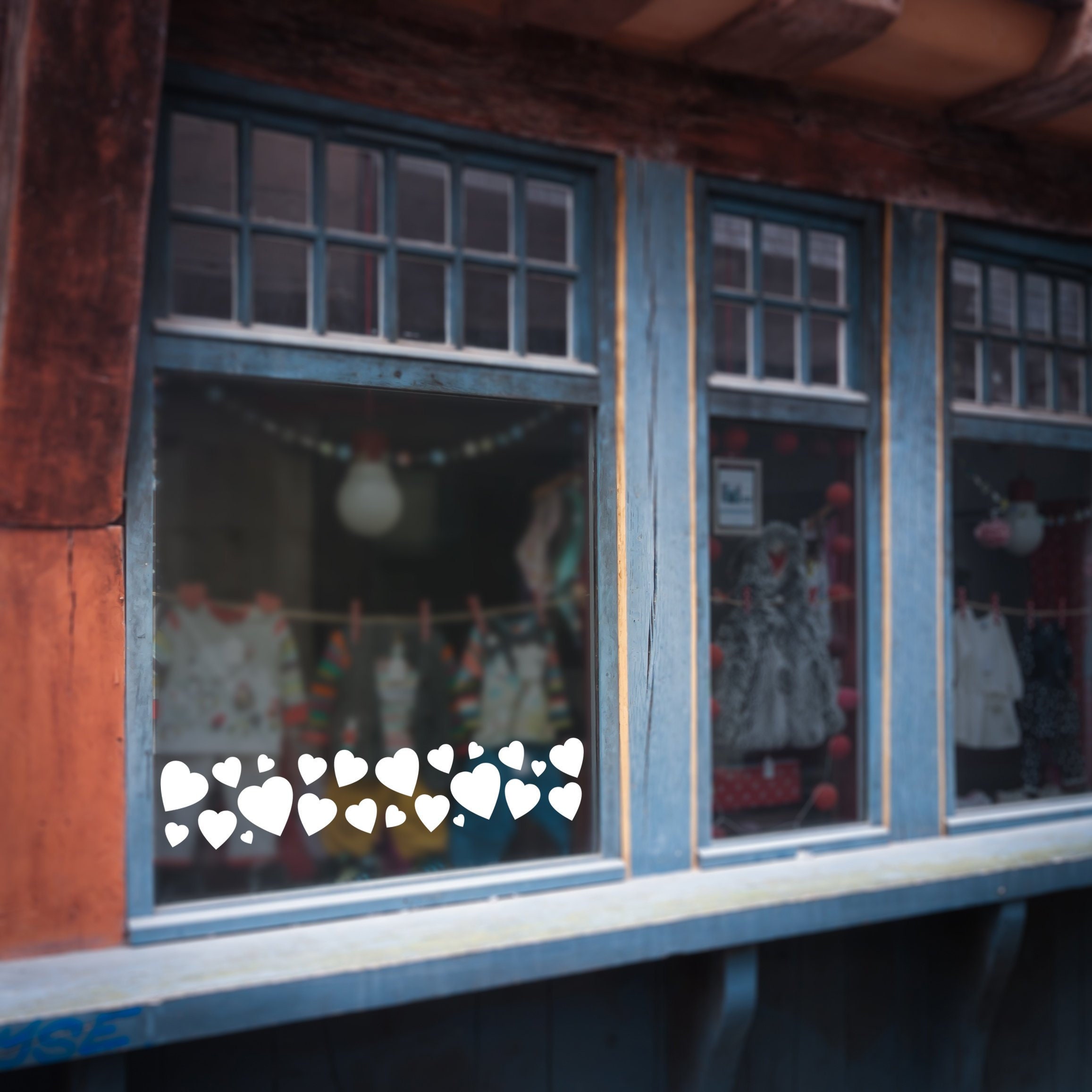 Stickers Vitrophanie St Valentin - 06 Blanc