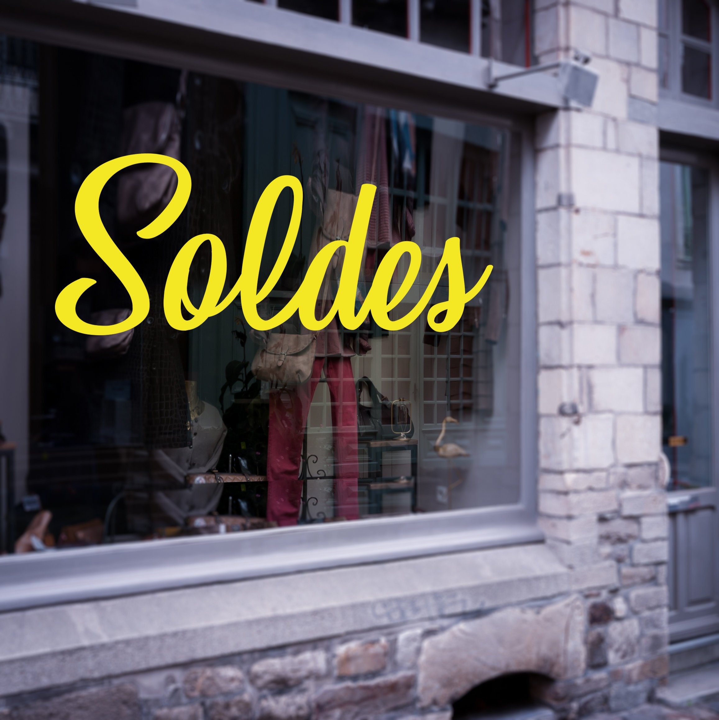 stickers Vitrophanie Soldes Hiver - 17