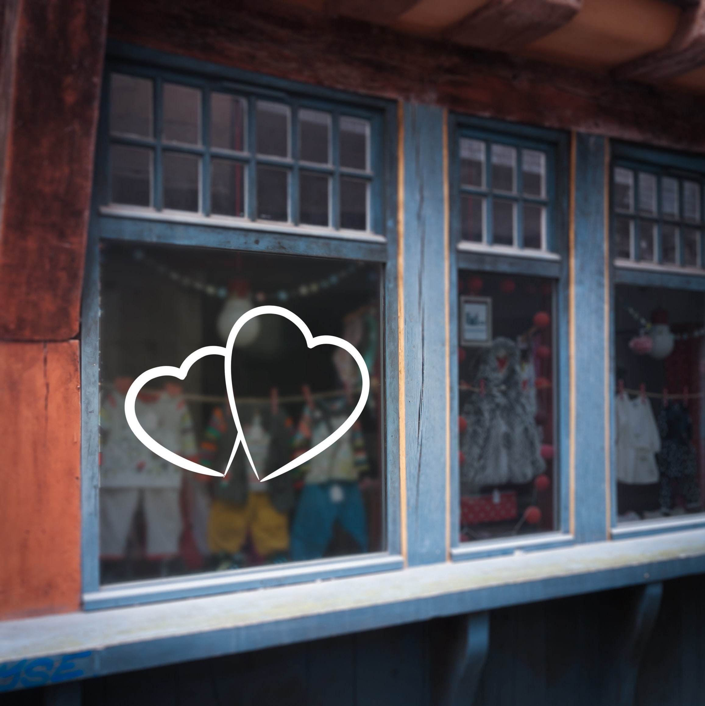 Stickers Vitrophanie St Valentin - 05 Blanc