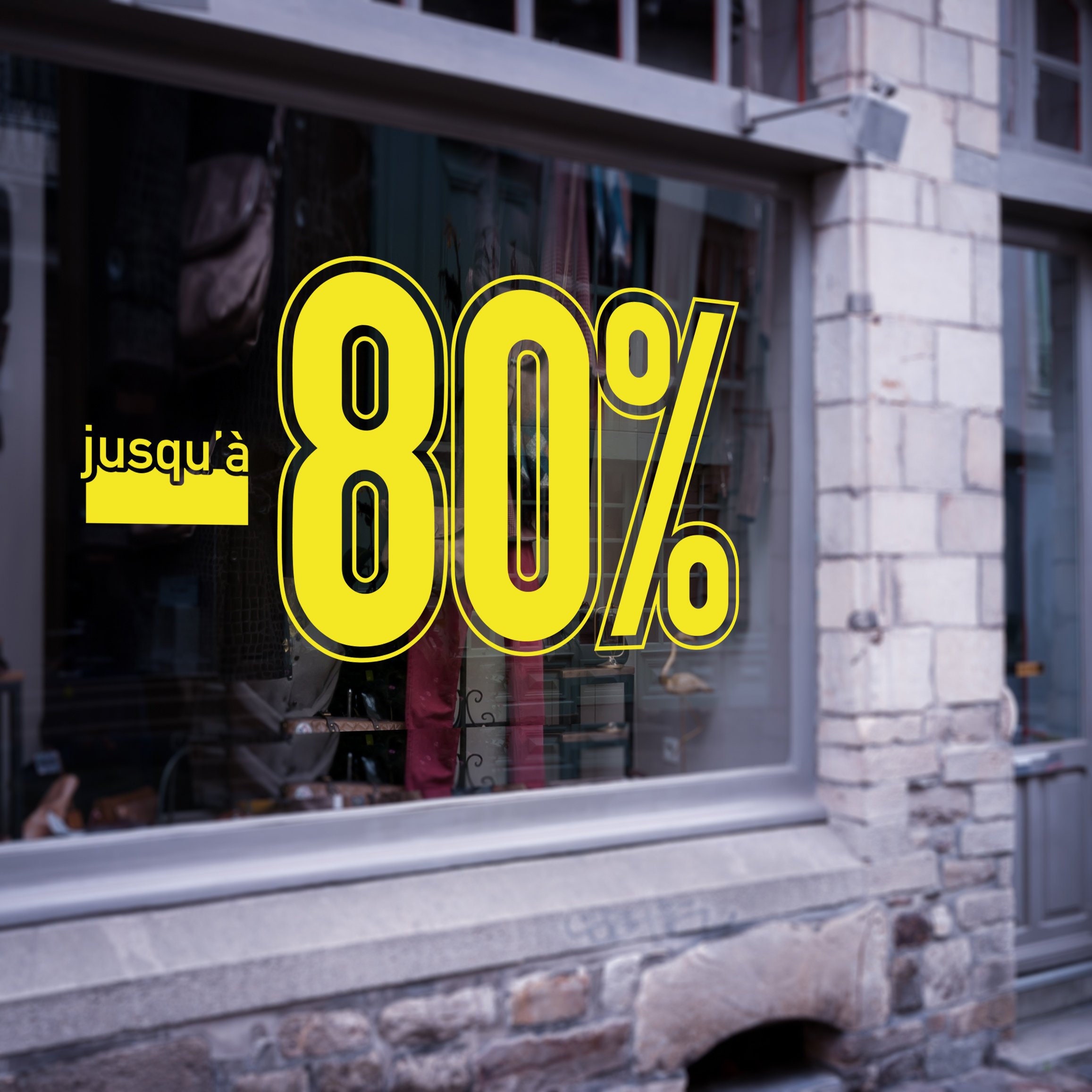 stickers Vitrophanie Soldes Hiver - 07 | -80%