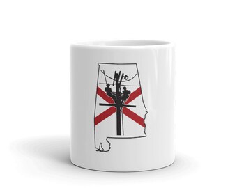 Taza de café de Alabama Power Lineman