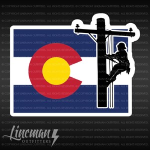 Colorado All-Weather Vehicle Decal, Storm Chaser, Power Lineman, Journeyman Lineman, Line Life Sticker, Lineman Gift, Apparel