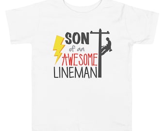 Fils d’un tee-shirt à manches courtes awesome lineman toddler