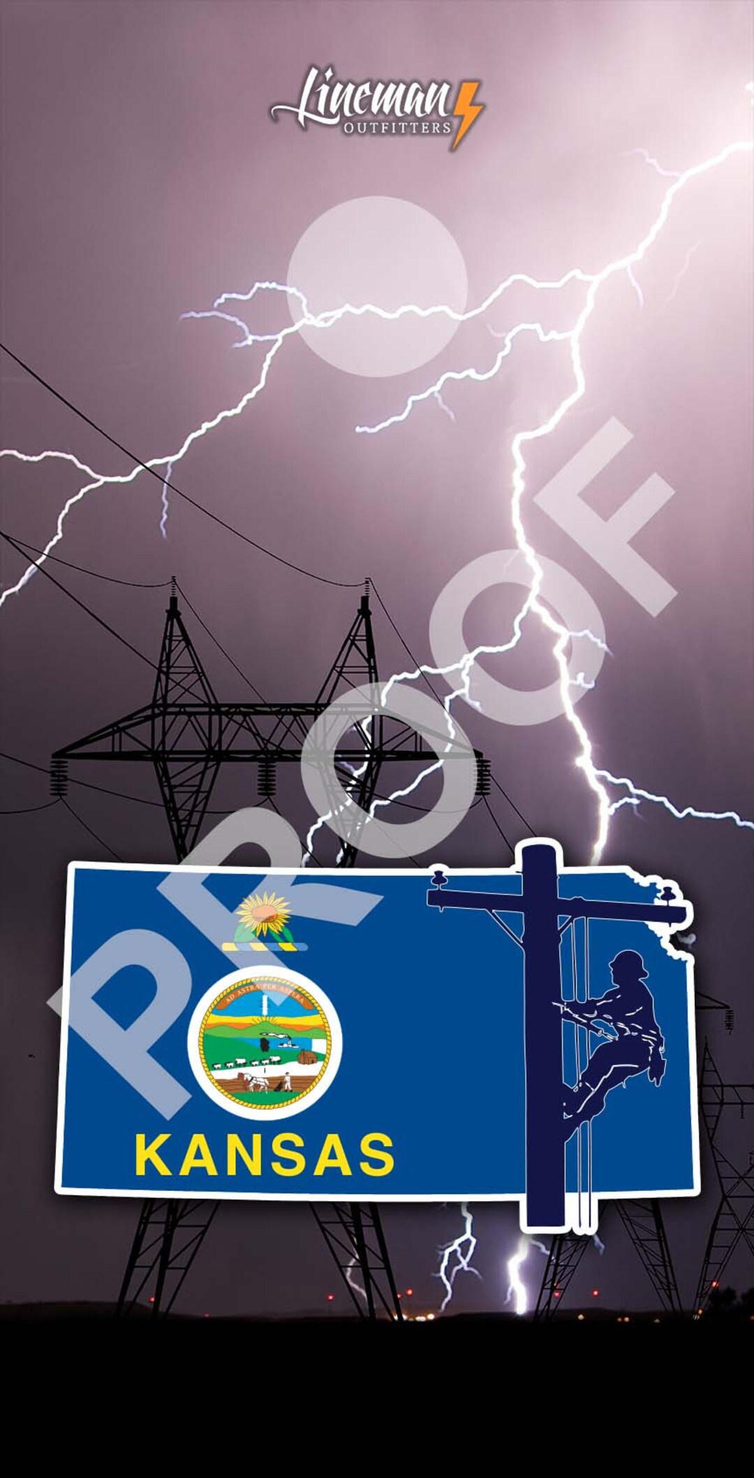ARCHIVO DIGITAL JPG Kansas Power Lineman 2 Stormy Sky Etsy España