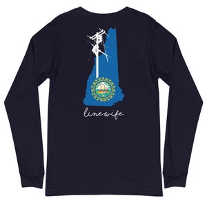 New Hampshire Line Wife Long Sleeve T-Shirt