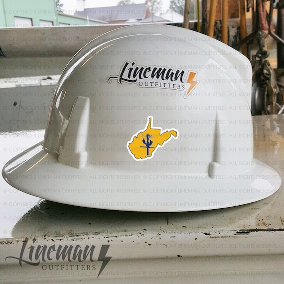 West Virginia Lineman Hard Hat Decal 