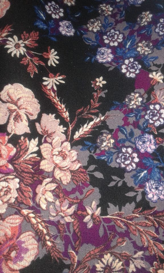 Jersey Knit Fabric by the Yard Roses Knit Fabric Purple Floral - Etsy