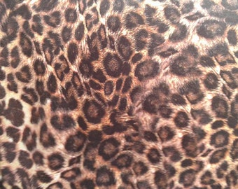 Leopard Print Jersey Knit Fabric: Stretch Sweater Fabric by the Yard