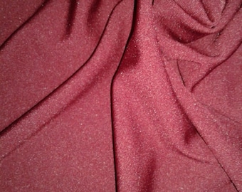 Burgundy Jersey Knit Fabric: Wine Polyester Spandex Blend - By The Yard