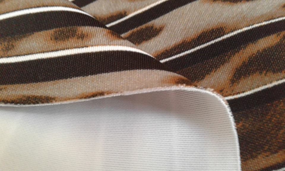 Leopard Print Knit Fabric Neoprene Polyester Coffee Brown Fabric by the