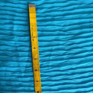Turquoise Pleated Chiffon Fabric Polyester Crinkle Fabric for Dresses Skirts and Apparel Fabric by the Yard image 5