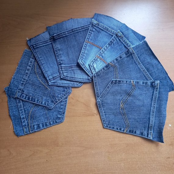 Recycled Denim Pockets: 8 Vintage Jean Pocket Patches