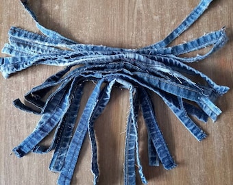 Denim Seams jean cord Upcycled quilts Recycled Jeans Cotton denim