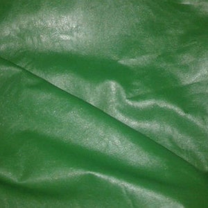 Faux leather fabric by the yard Vegan Vinyl fabric Artificial Green faux leather Dress Raincoat fabric Polyester Imitation Green vegan