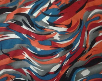 Abstract Colorful Stretch Knit Fabric: Polyester Spandex Jersey - 59" Wide