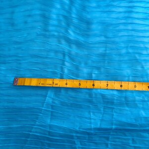 Turquoise Pleated Chiffon Fabric Polyester Crinkle Fabric for Dresses Skirts and Apparel Fabric by the Yard image 4