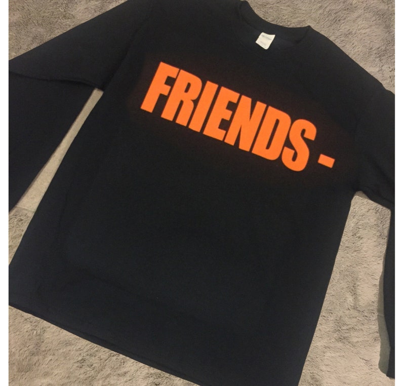VLONE FRIENDS Long Sleeve T-Shirt Black | Etsy