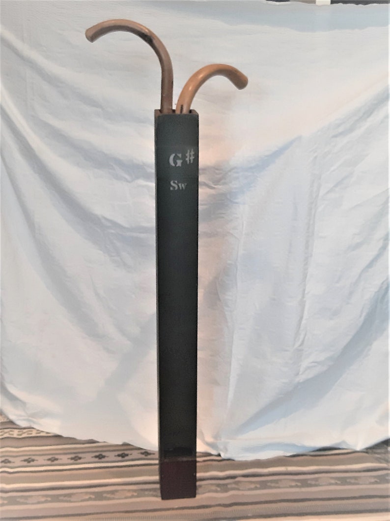 Walking Stick/umbrella Stand From Upcycled Vintage Wooden Etsy