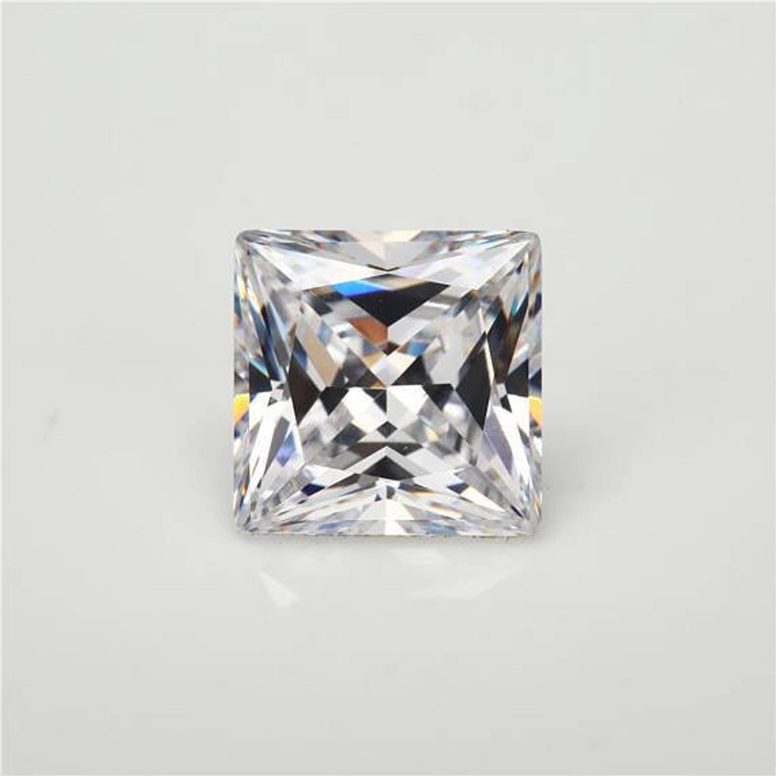 White Cubic Zirconia Loose stones Square Princess cut Premium Etsy