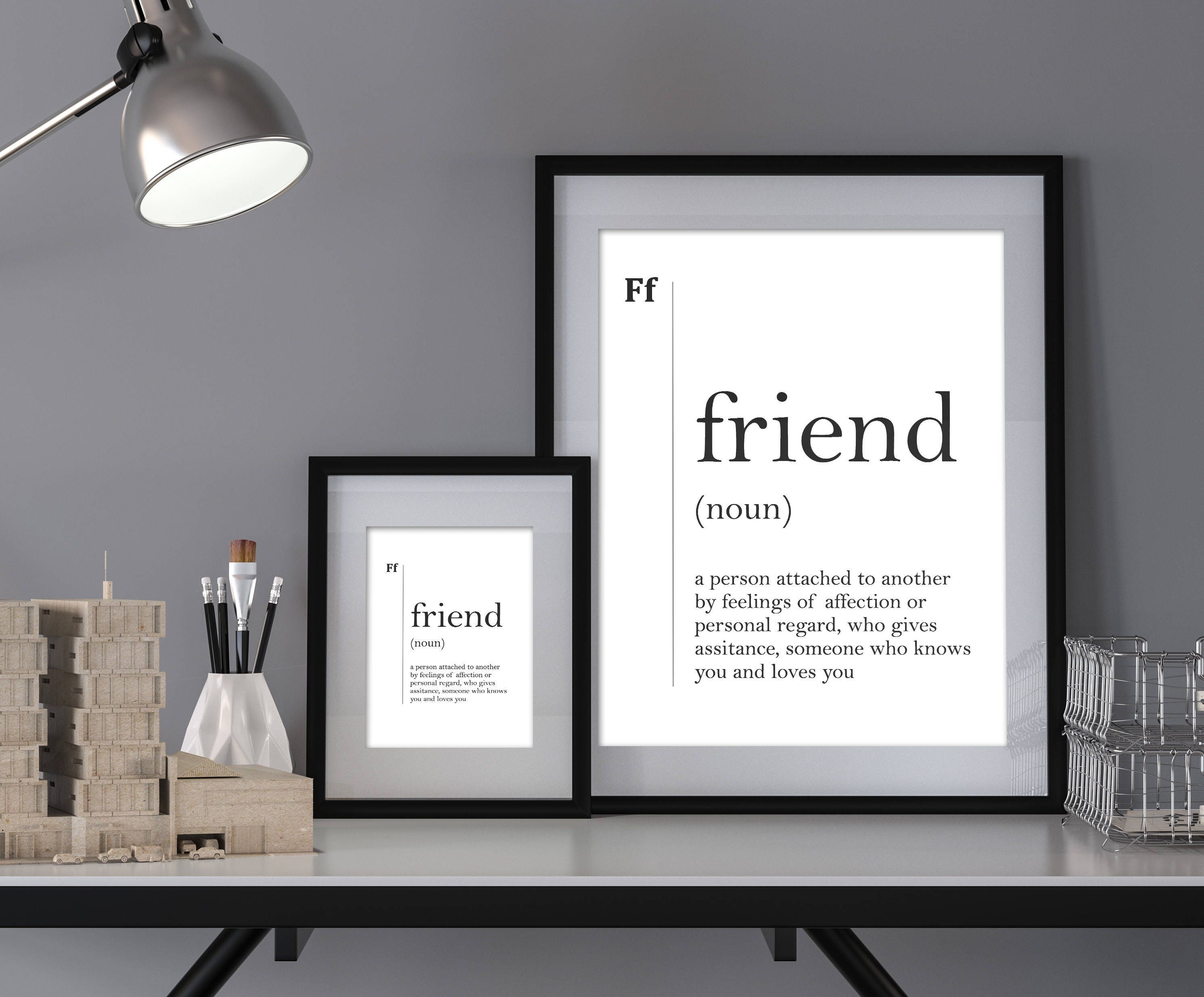 Friend Definition Print Gift for Friend Dorm Wall Art Family Etsy