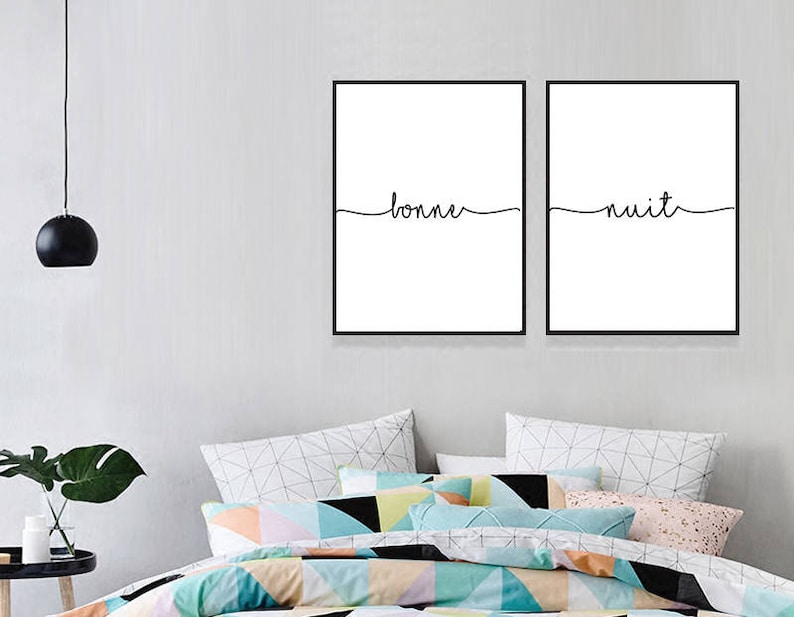 Bonne Nuit Druck Bonne Nuit Poster Schlafzimmer Wand Dekor | Etsy Bonne Nuit Druck Bonne Nuit Poster Schlafzimmer Wand Dekor | Etsy
