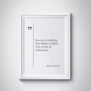 Winston Churchill Quote Motivational Wall Art Churchill Print Churchill Art Inspiring Wall Art Churchill Quotes Churchill Poster Home Decor