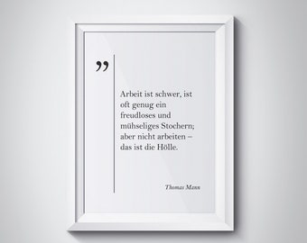 Thomas Mann Quote Graduation Gift Deutsche Zitaten German Quotes Education Quotes German Wall Art Motivation Gift Inspiring Wall Art