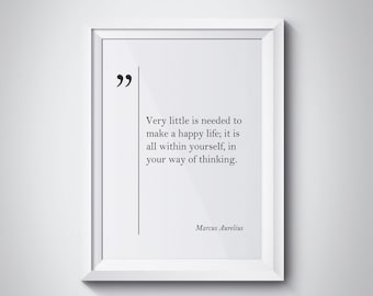 Marcus Aurelius Quote Positive Quotes Marcus Aurelius Art Life Quotes Marcus Aurelius Print Aurelius Wall Art Positive Wall Art Friend Gift