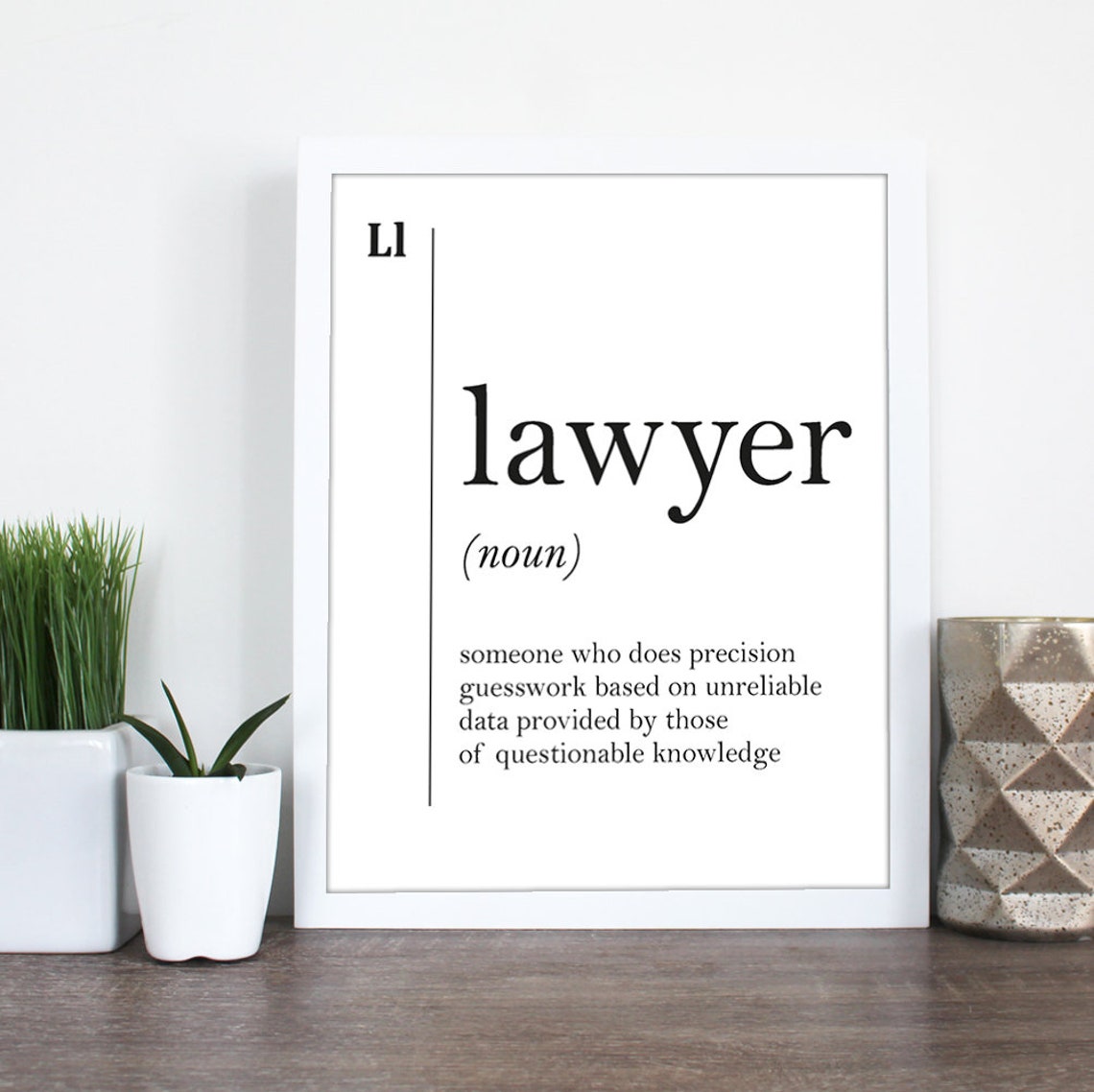 Lawyer Definition Funny Lawyer Gift Lawyer Poster Attorney Etsy