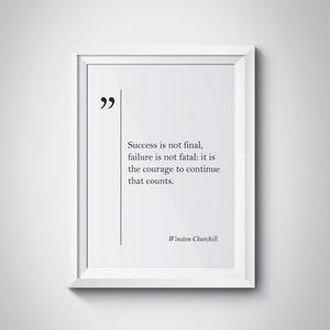 Winston Churchill Quote Motivational Wall Art Churchill Art Inspiring Wall Art Churchill Print Churchill Quotes Churchill Poster Home Decor
