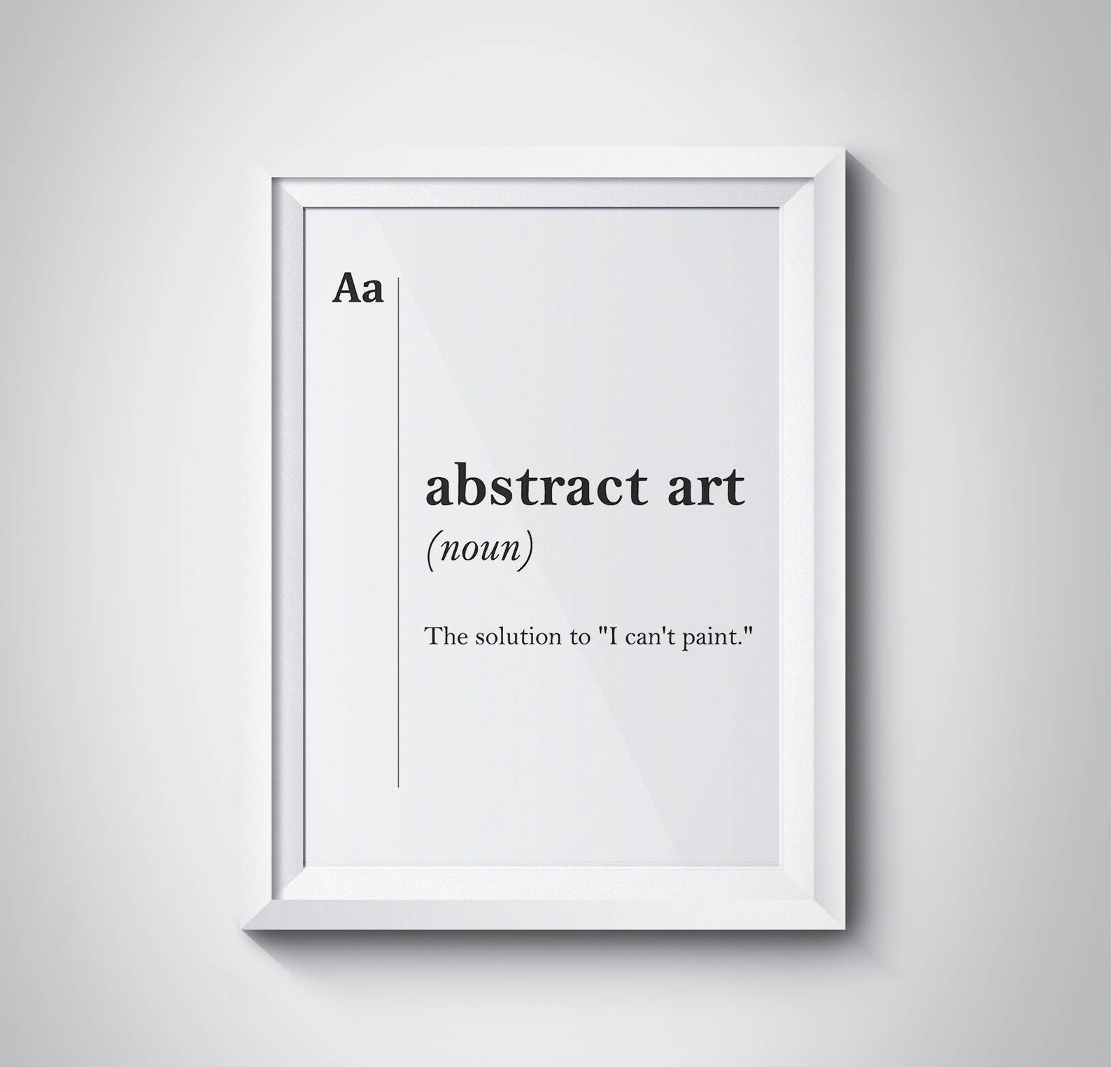 Abstract Art Definition Artist Gift Dictionary Artist Studio Decor