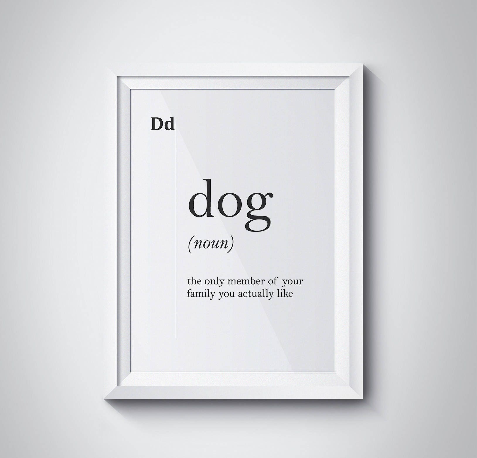 Dog Funny Definition Print Dog Owner Gift Dog Lover Gift Pets Wall