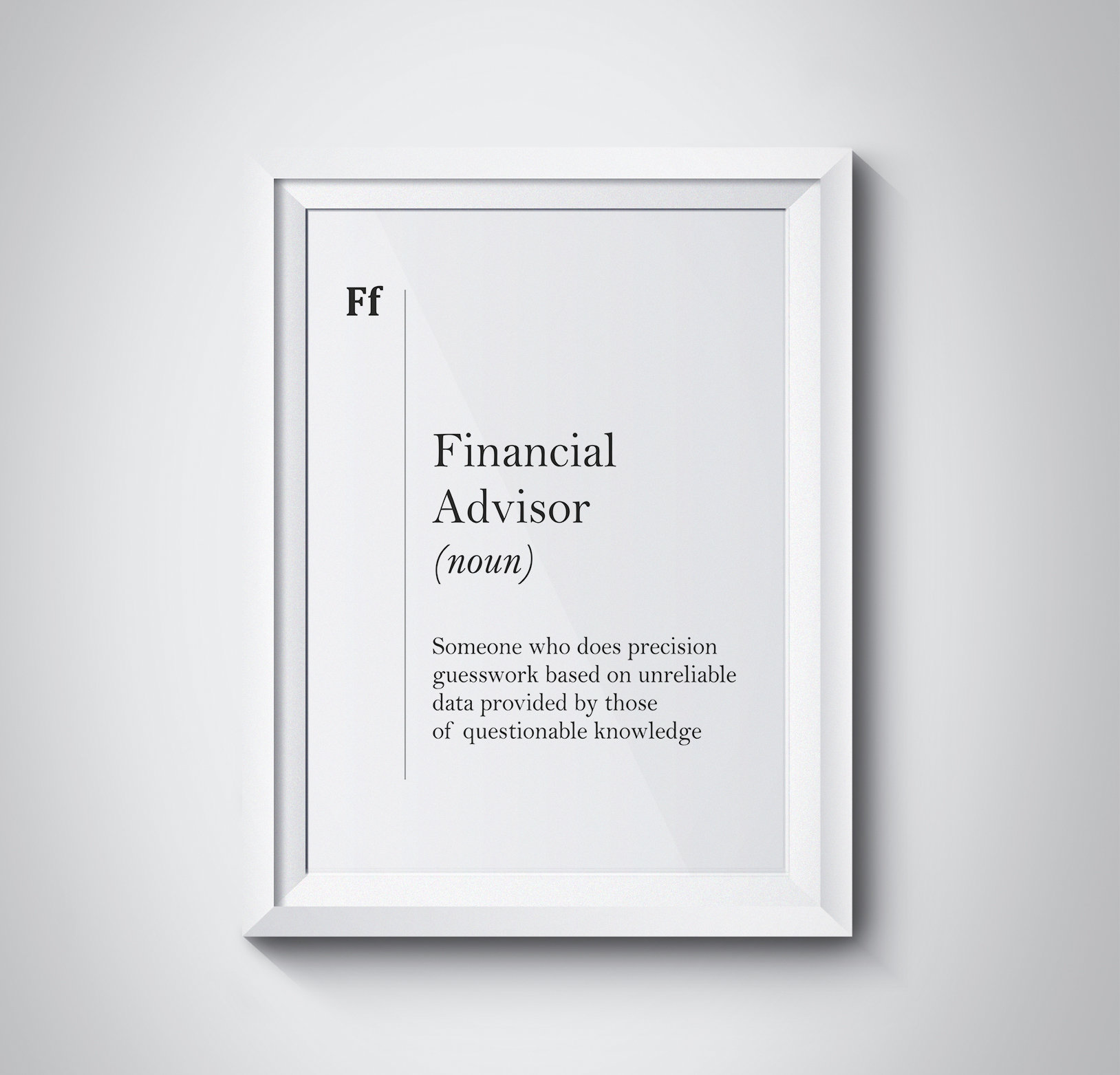 Financial Advisor Definition Financial Advisor Poster Bank Etsy