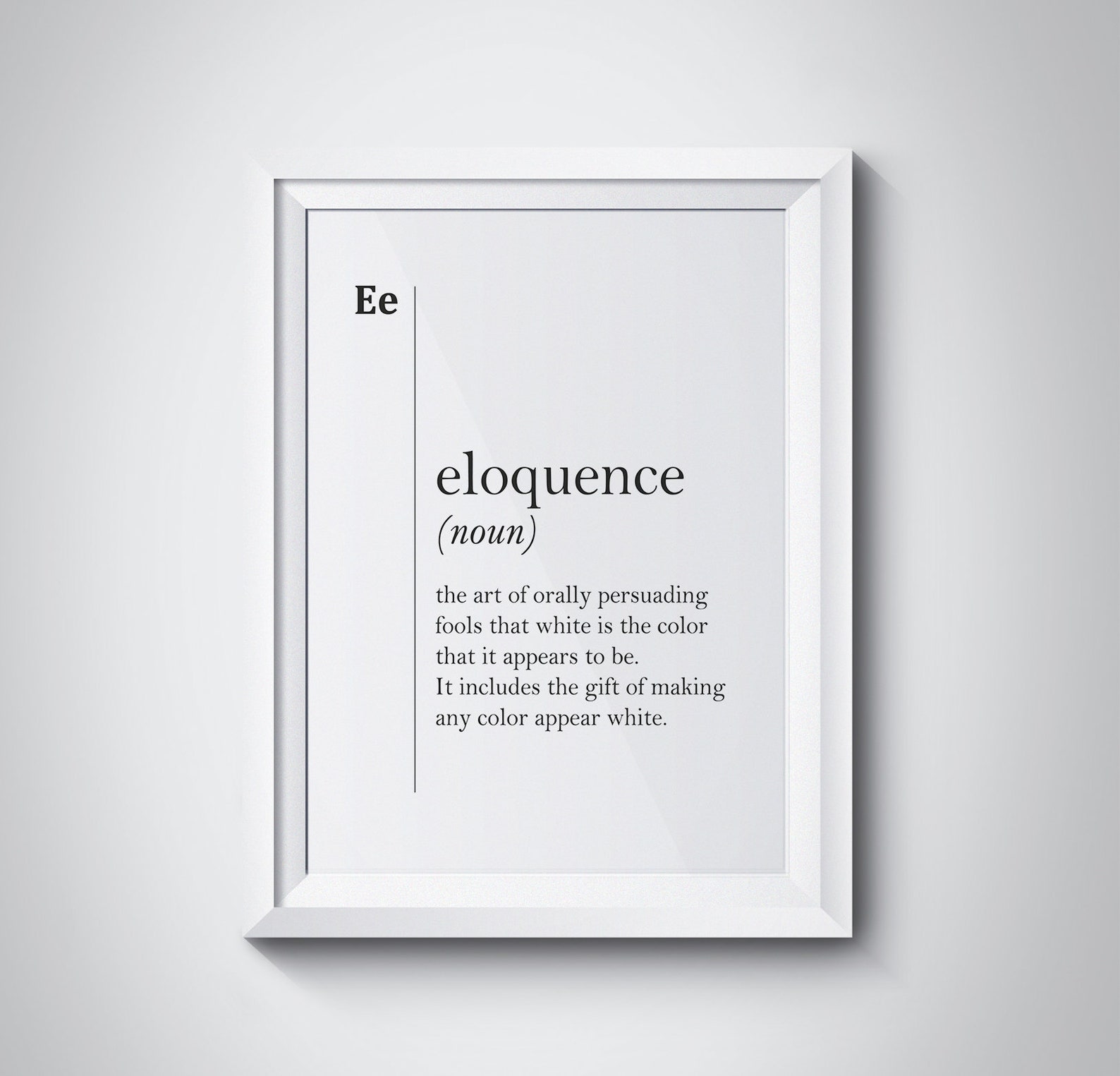 Eloquence Definition Print Lawyer Gift Lawyer Office Decor Etsy