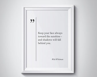 Walt Whitman Quote Motivational Quotes Walt Whitman Wall Art Life Quotes Walt Whitman Print Inspiring Art Friend Gift Coworker Gift Student