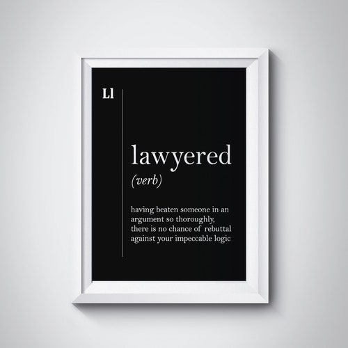 TRANSPARENT Trial Definition Print Funny Lawyer Gift Law Art Etsy