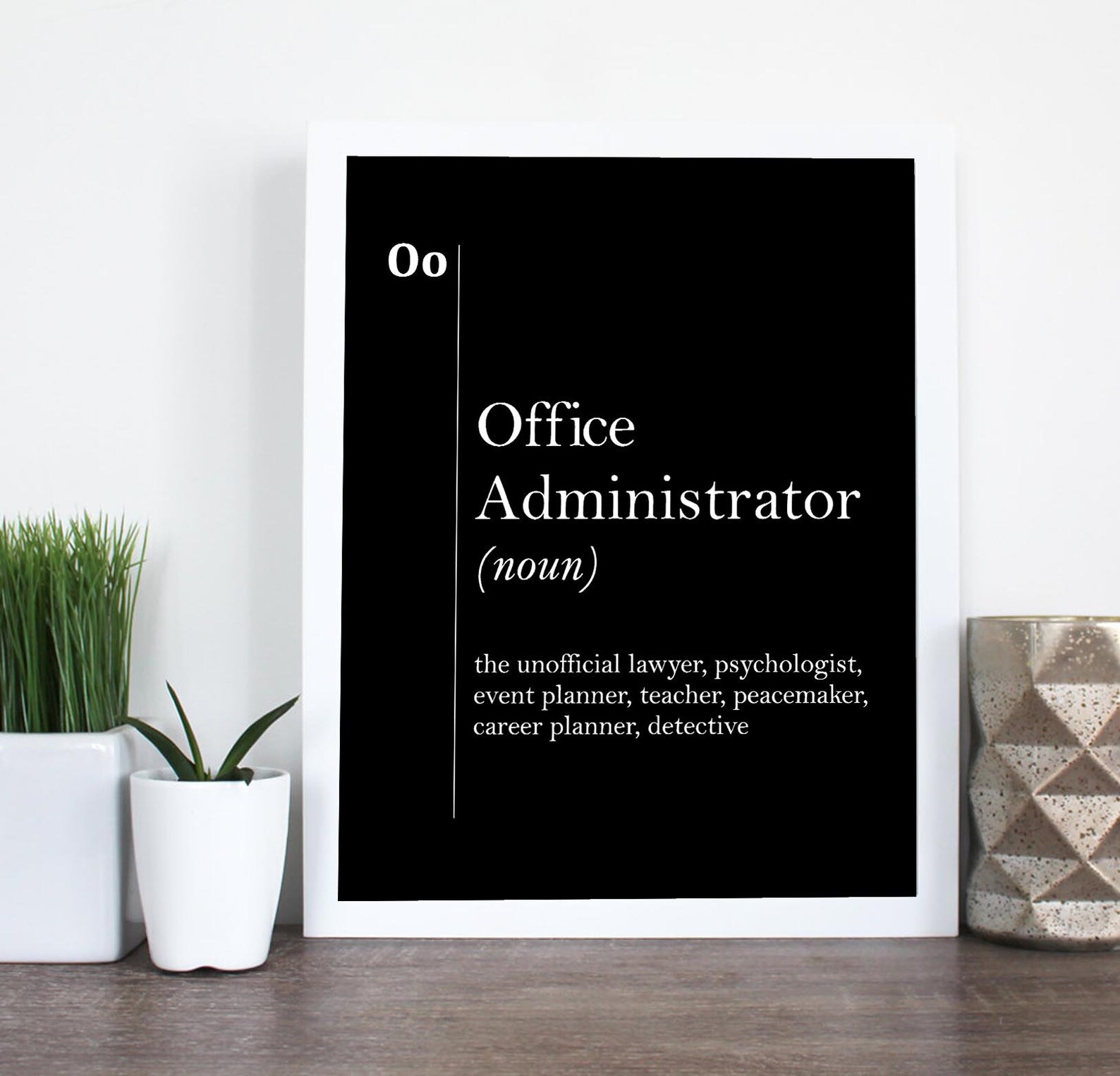 Office Administrator Definition Print Administrator Gift Office Wall ...