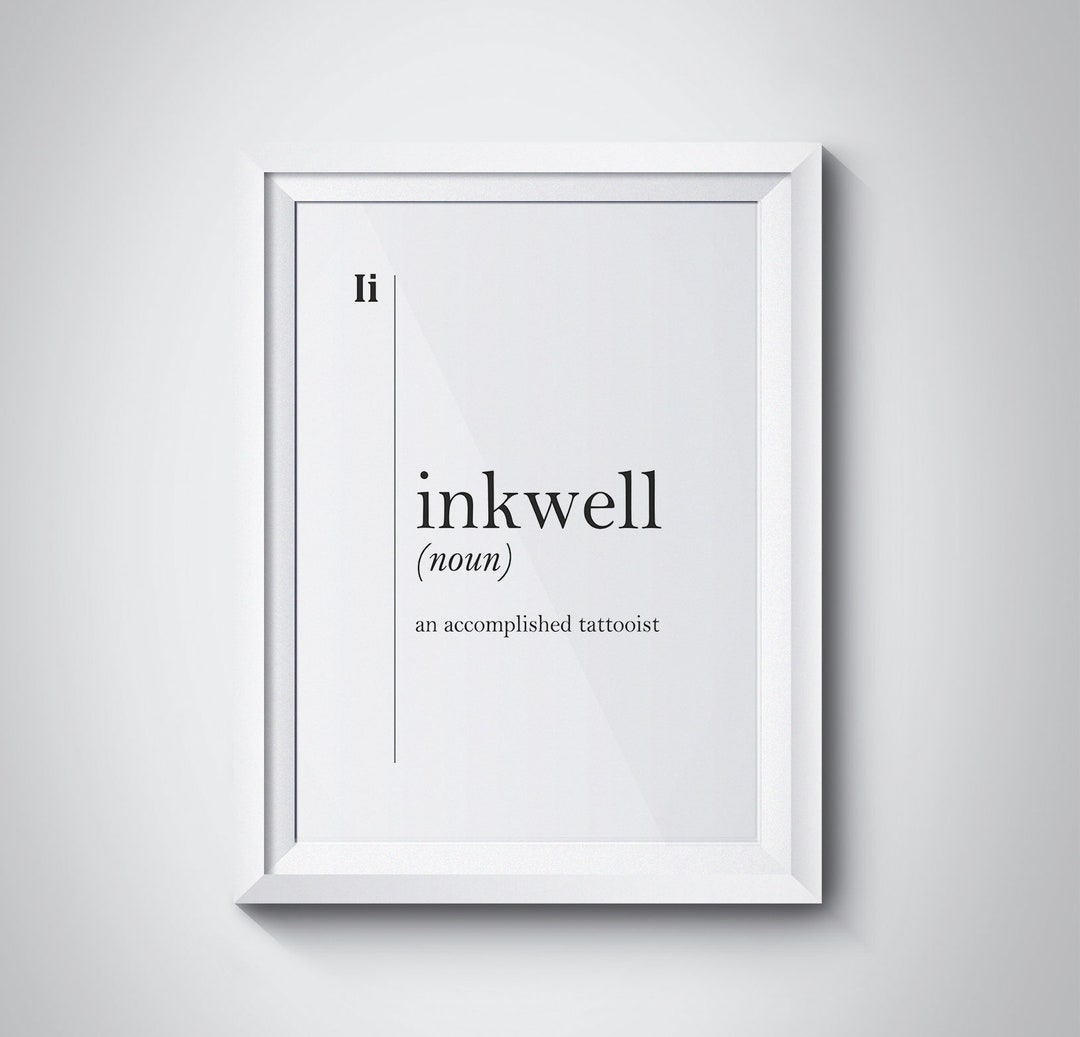Tattooist Gift Inkwell Definition Tattoo Studio Decor Tattoo Etsy