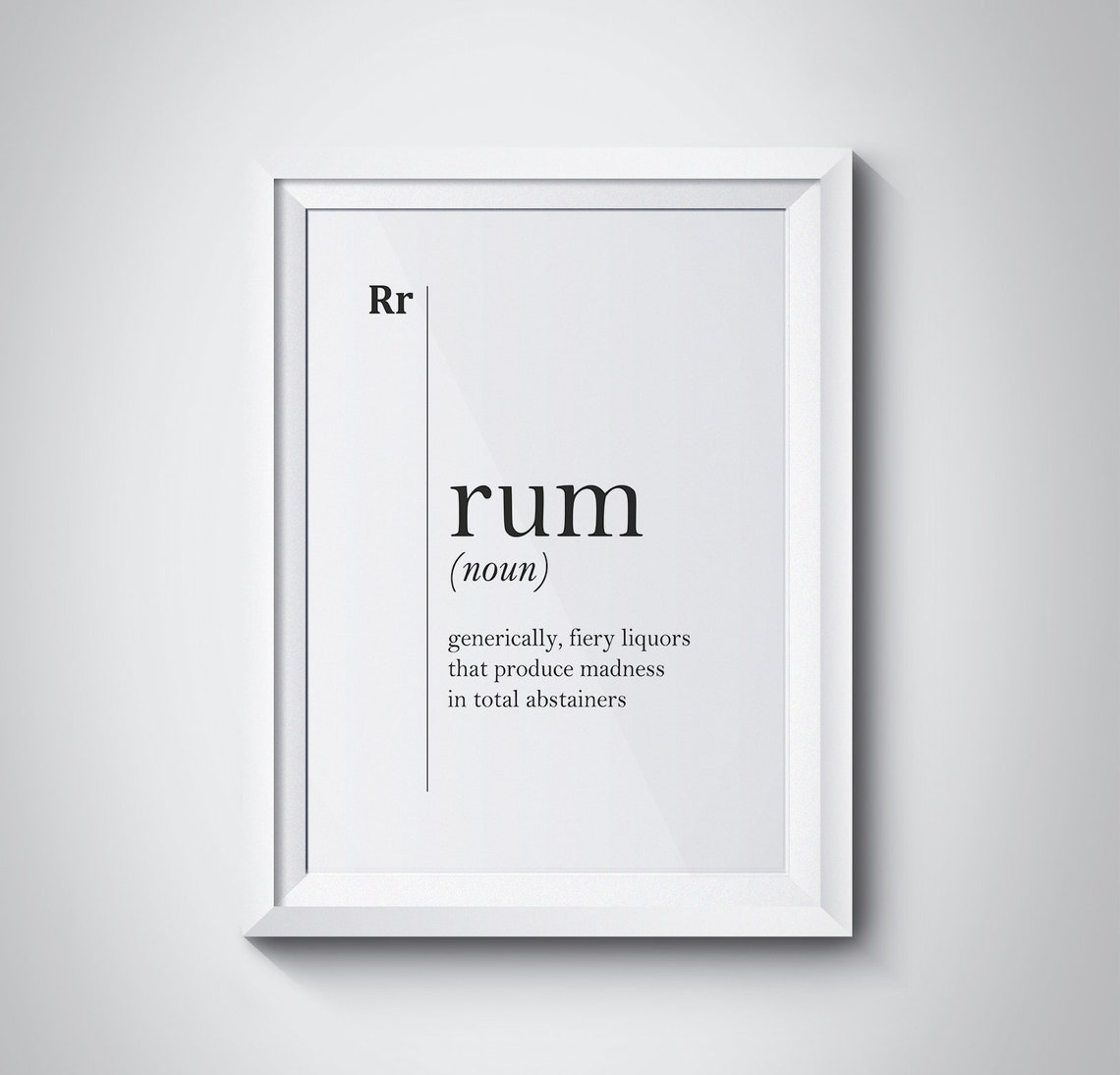 Rum Funny Definition Poster Rum Lover Gift Rum Art Alcohol Etsy