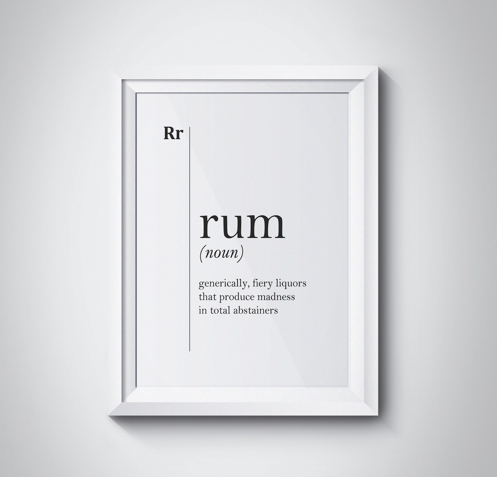 Rum Funny Definition Poster Rum Lover Gift Rum Art Alcohol Etsy