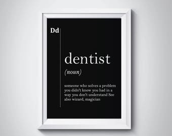 Dentist Definition, Dental Office, Stomatology Gifts, Orthodontist Gift, Dentist Office Decor, Gift for Dentist, Dentist Office Professions