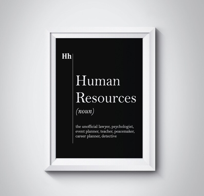 Human Resources Wall Art HR Office Decor Recruiter Coworker Etsy