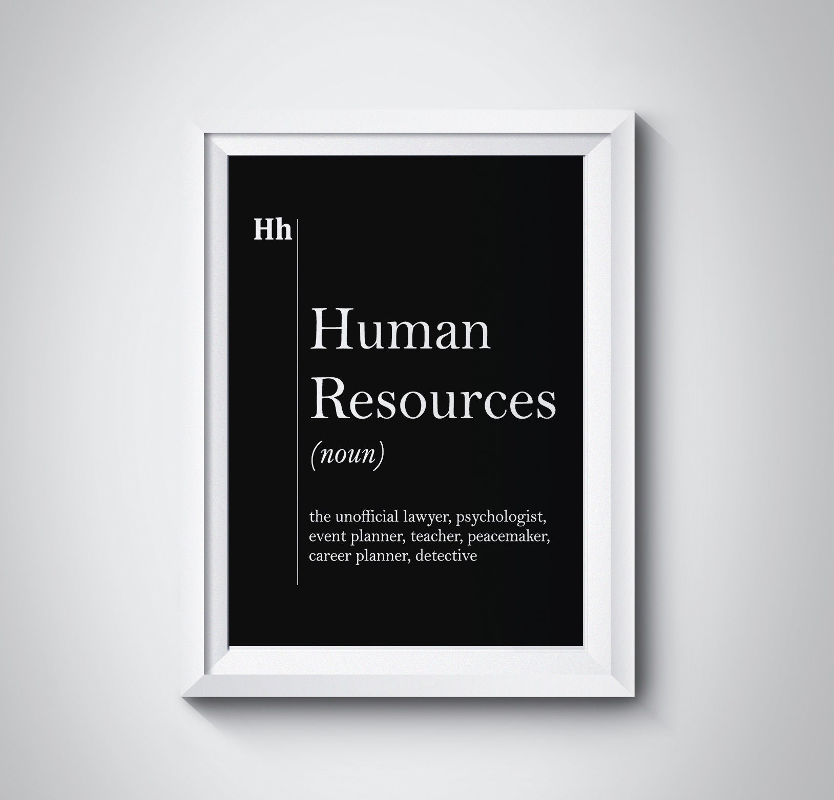 Human Resources Wall Art HR Office Decor Recruiter Coworker Etsy