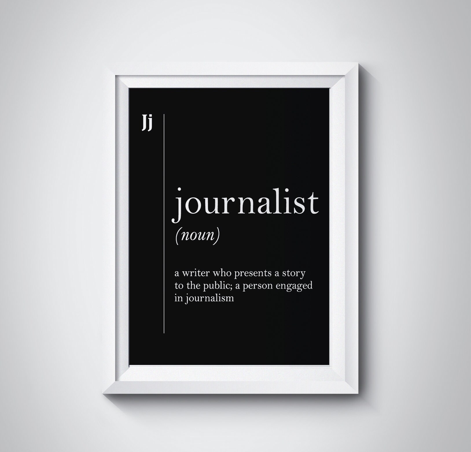 Journalist Definition Poster Journalism Gifts Journalist Gift Etsy